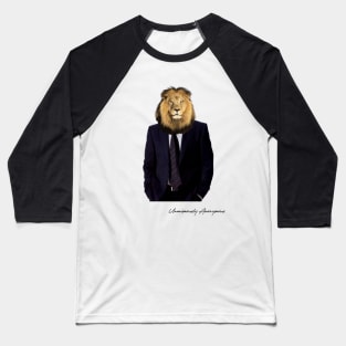 Lion In A Suit Baseball T-Shirt